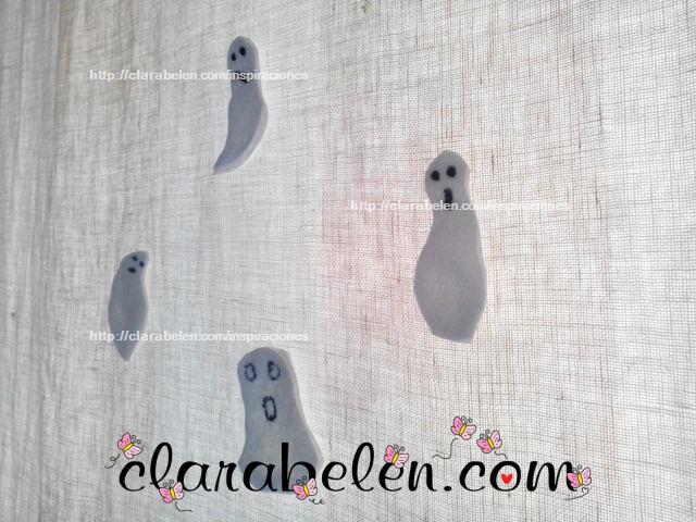 fantasma halloween con algodones
