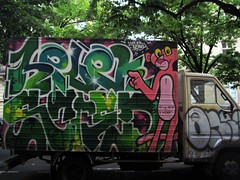 Street art on trucks