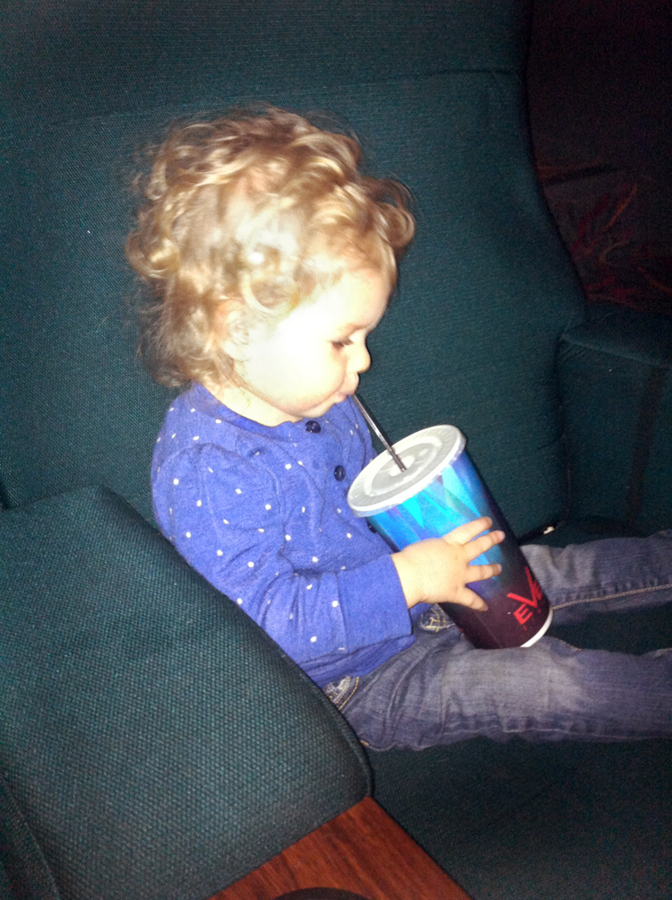 Audrey's first trip to the movies