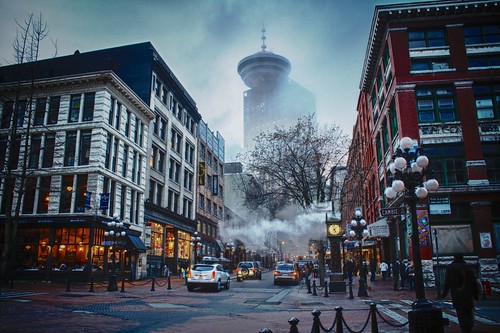 _MG_0868_HDR Vancouver Gastown Foggy Winter
