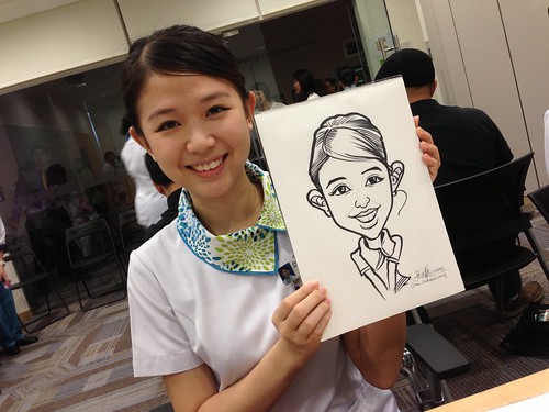 caricature live sketching for Nurses' Day 2013