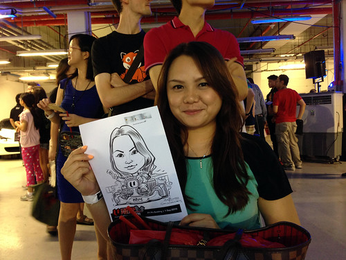 caricature live sketching for NTUC U Grand Prix Experience 2013 - 29