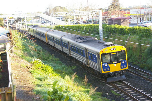 New Zealand ADK class diesel multiple unit near papatoetoe.Sta, Auckland, New Zealand /Oct 2,2013