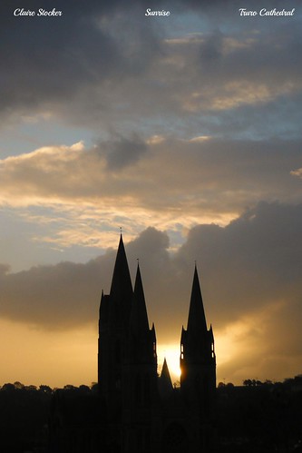 Sunrise over Truro Cathedral, the first day of winter 2013 (start of GMT anyway!) by www.stockerimages.blogspot.co.uk