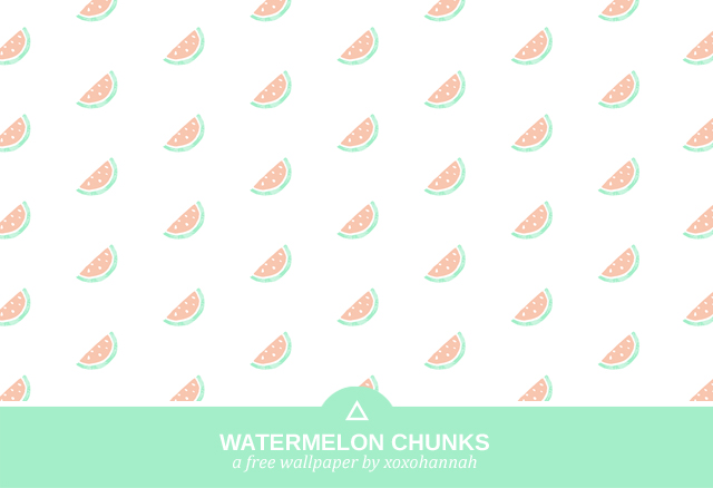 A Free Wallpaper by xoxohannah - Watermelon Chunks