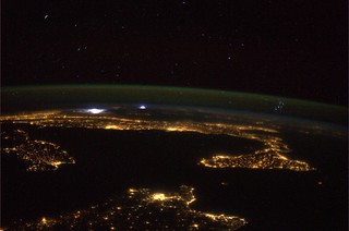 The Mediterranean, the Pleiades and a storm in the distance…