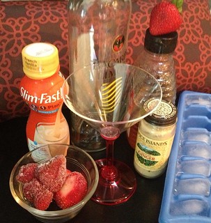 Ingredients for SlimFast Berry Sexy Vanilla Sunrise cocktail