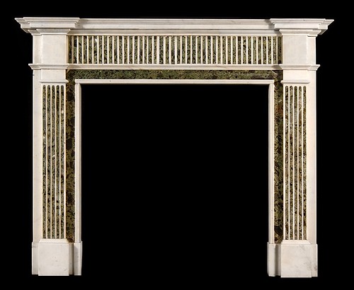 neoclassical verde marble fire surround by stephencritchley