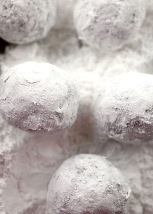 Powdered sugar doughnuts