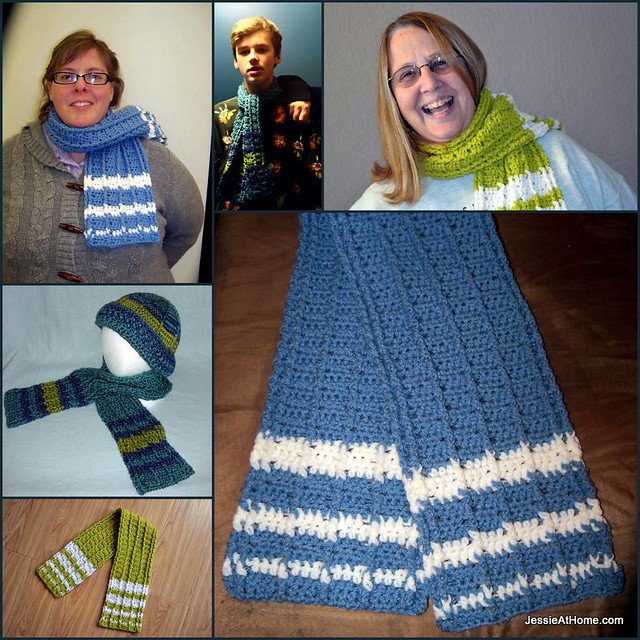 Free-Crochet-Pattern-Raised-Stripes-Scarf