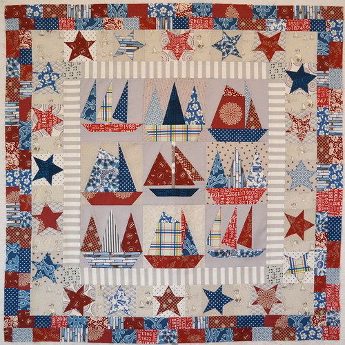 Sailboats quilt top finished