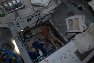 @astroKarenN and I working  on HTV4’s hatch configuration for opening