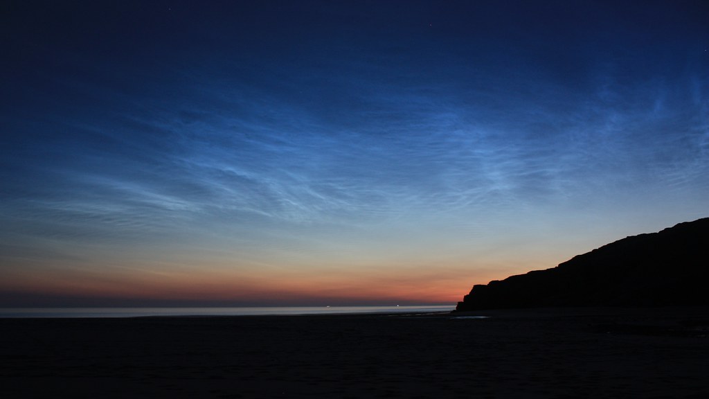 Noctilucent clouds from Sandwood Bay
