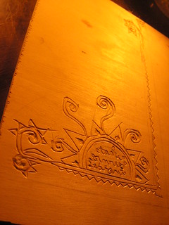 block print carving for journal covers