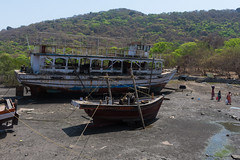 Abandoned boats.