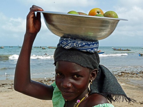 Girl on the beach of Tanji (The Gambia)
