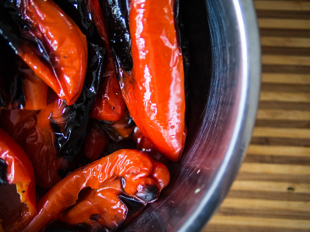 How do you can roasted red peppers?