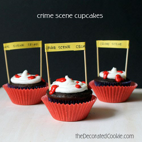 crime scene cupcakes
