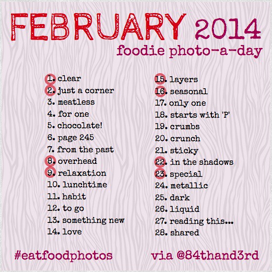 #eatfoodphotos 2014 February Food Photo-a-Day