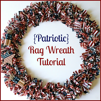 Patriotic Rag Wreath Tutorial from Oh So Crafty Life