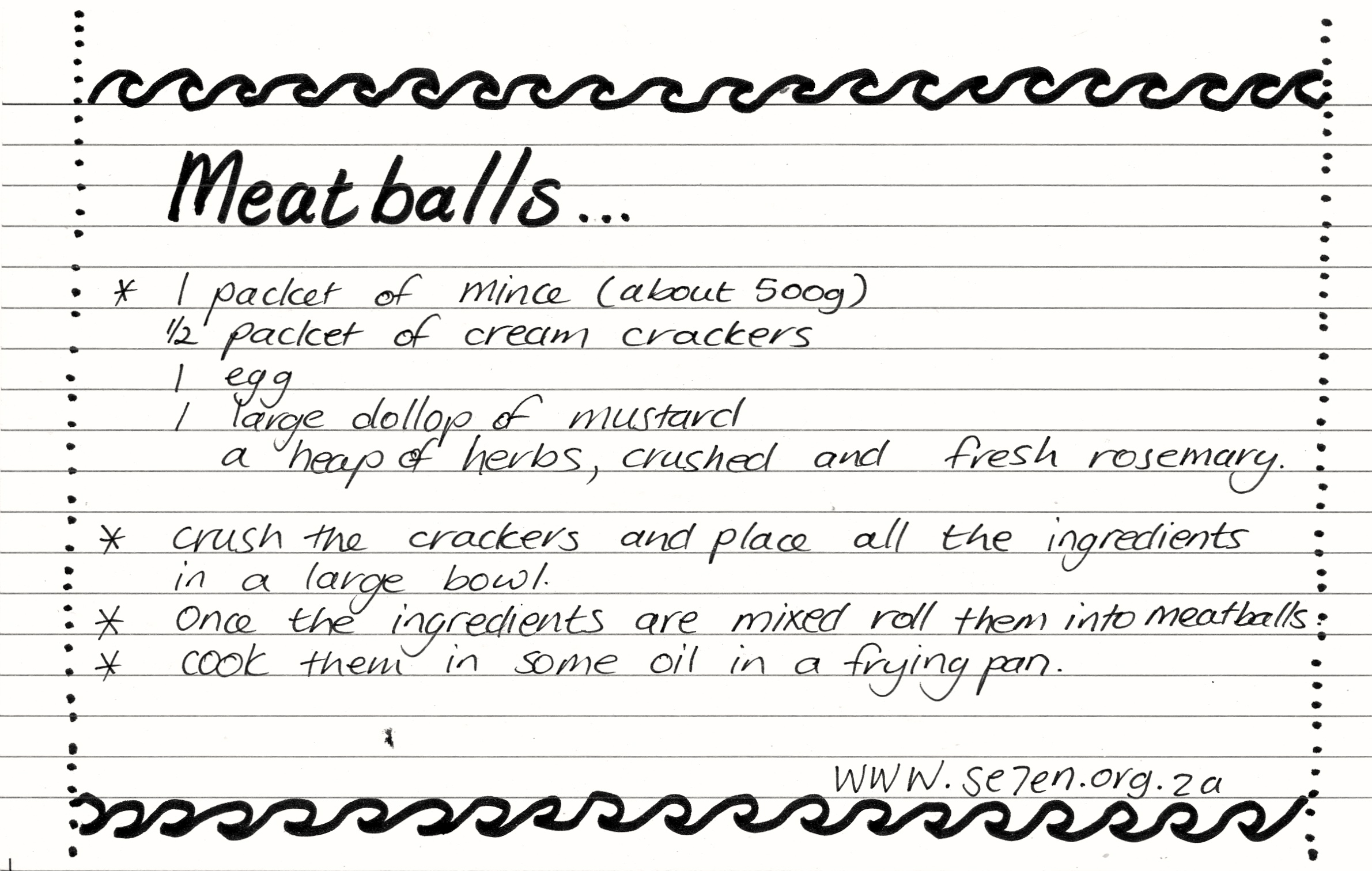 recipe card Meatballs005