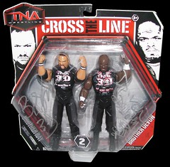 Autographed JAKKS Pacific TNA CROSS THE LINE 2 Pack Figures 