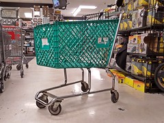 Former Ames shopping carts at Iverson Mall, January 24, 2017