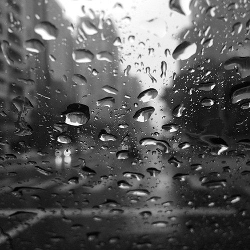 車窗外的雨滴正在輕舞漫遊著⋯⋯