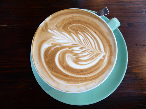 Latte art at Freestate Coffee