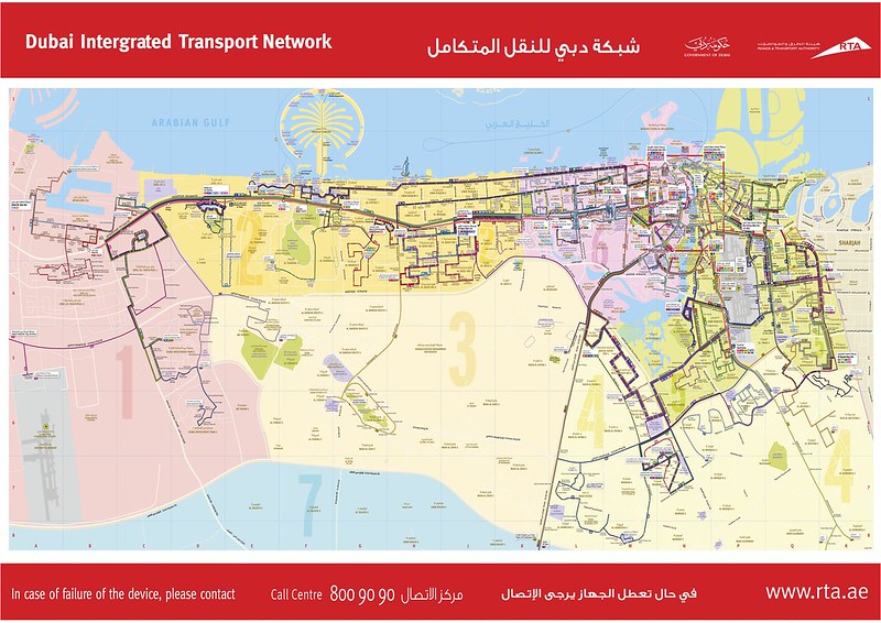 杜拜公車路線1 Dubai_Roads_Map