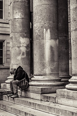 On the church steps in Paris