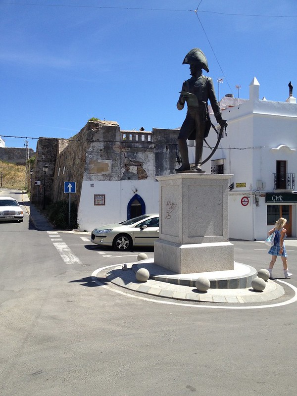 The statue of General Francisco de Copons who defended Tarifa in 1812 from the Imperial French army