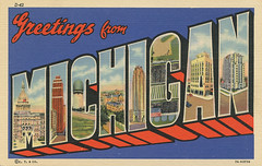 Michigan Large Letter Postcards