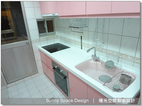 廚具大王-作品190-淡水新民街粉紅色廚具-陽光空間精品廚具