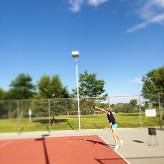 And my summer at the tennis courts begins. #tennis #tennismom #andonthefirstdayshebrokeherracquet