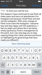 Feedback for the new Flickr app