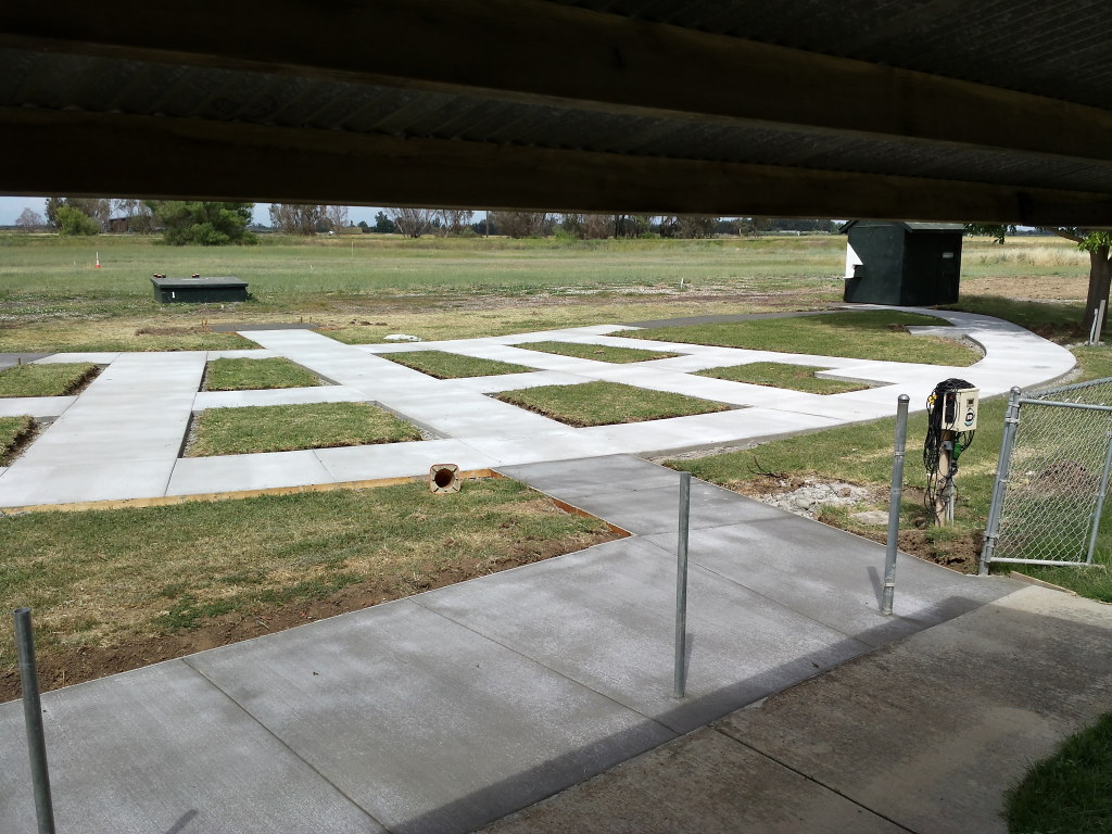 ADA Compliance Concrete At Shooting Range In Davis