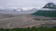 Widok na Doline pokryta 200m warstwa pumeksu.