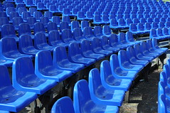 Seats of an open-air theatre in Kozienice, Poland