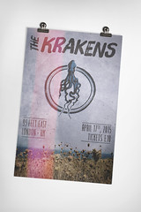 The Krakens gig poster design tutorial