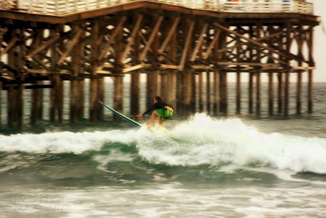 Surfing the pier
