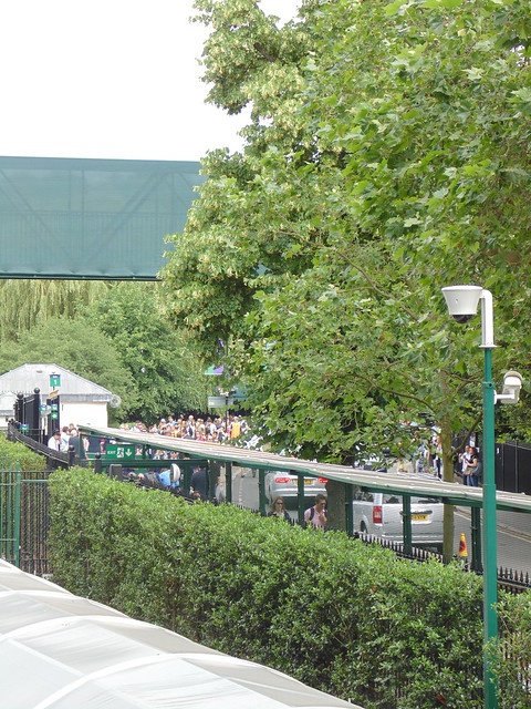 The queue arriving at Wimbledon