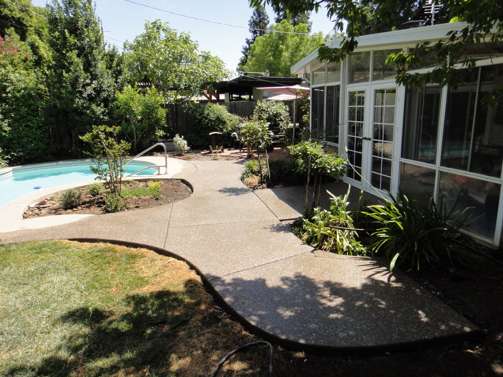 Exposed Aggregate Pool Deck Extension In Davis
