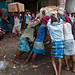 Hard working men at Mechua Market in Kolkata, India.