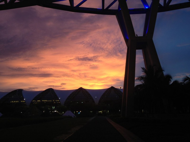 Sunset over Suvarnabhumi Airport