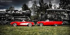 1957 Ford Thunderbird + 1960 Corvette C1