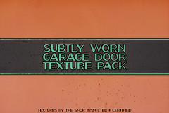 Subtly worn garage door texture pack