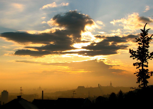 city autumn sky sun clouds sunrise hungary rooftops budapest 10faves mywinners