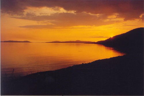 sunset lake silhouette superior bottrichard