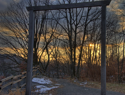 park winter sunset usa landscape woods pa trail frame scranton hdr nayaug 3xp